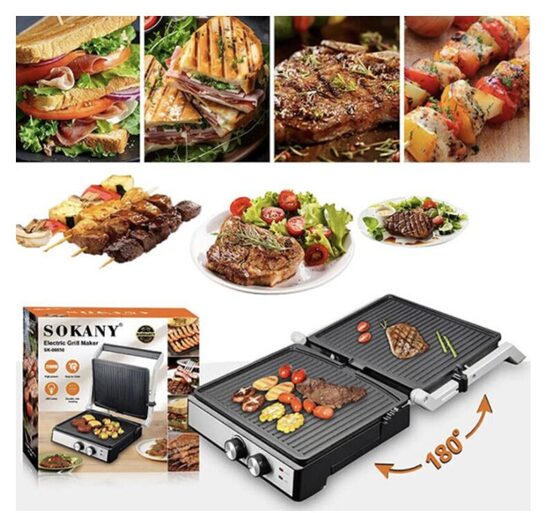 Atsilenkiantis dviejų paviršių grilius Sokany SK-08050